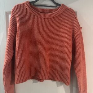Women American Eagle Outfitters Coral Crew Neck Sweater